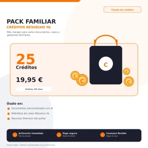 PACK FAMILIAR — 25 Créditos